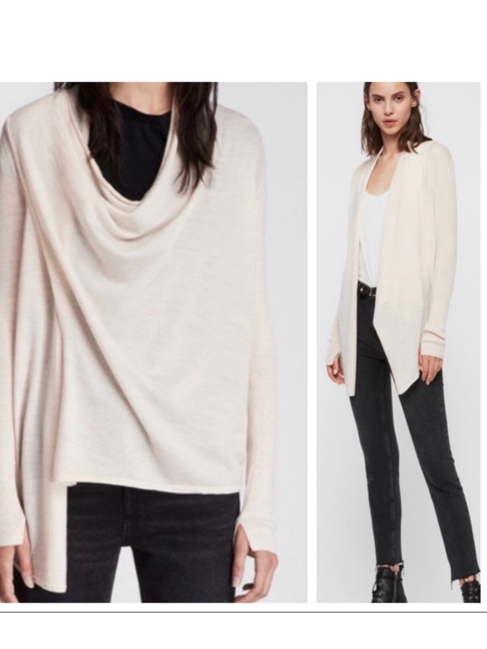 All Saints Drina Ribbed Cardigan